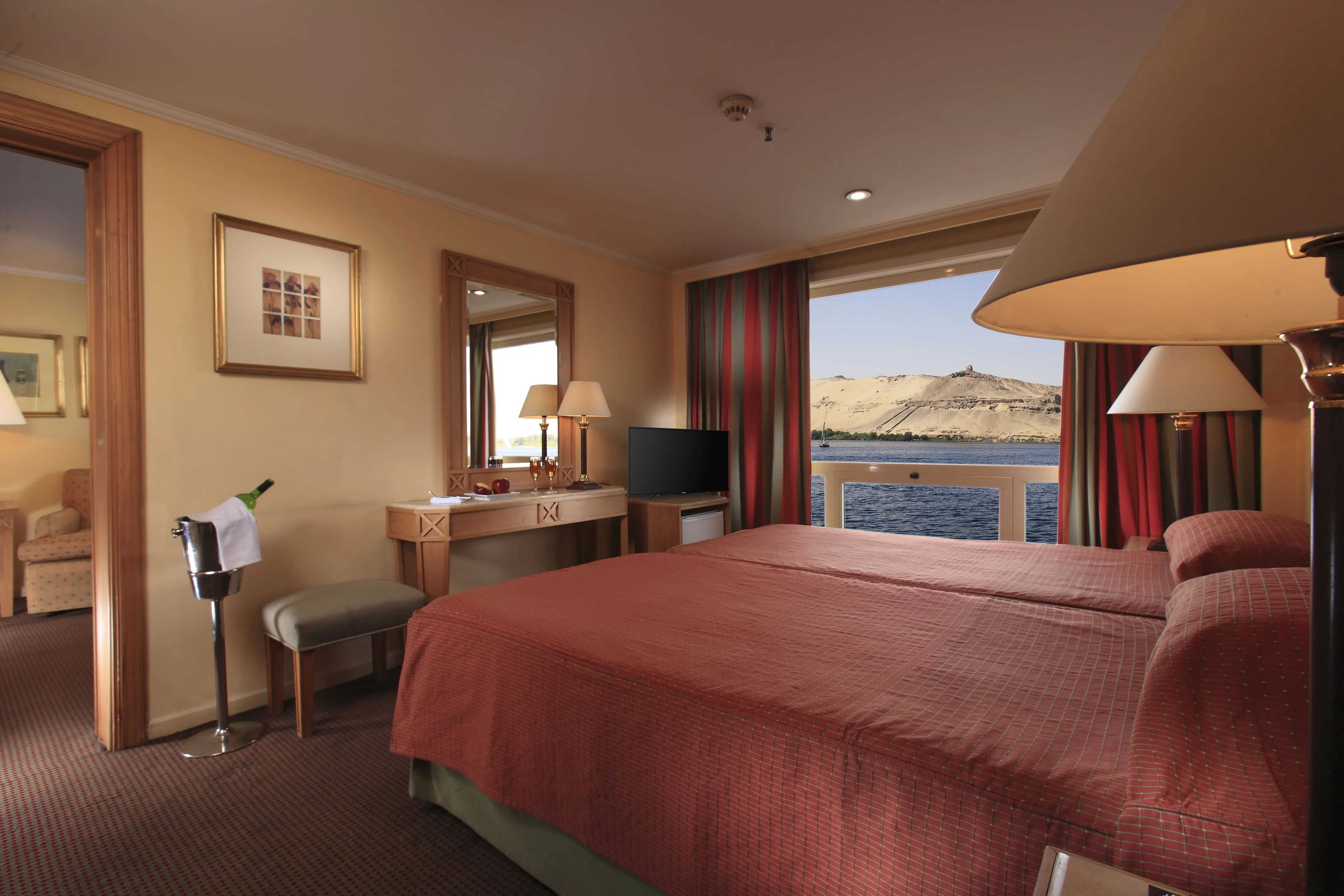Cabin aboard the JAZ Crown Emperor Nile Cruise Nile cruise